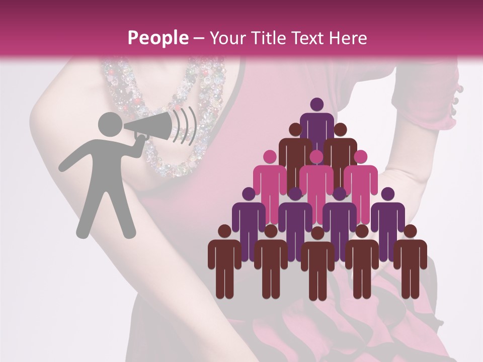 Girl Studio Pose PowerPoint Template