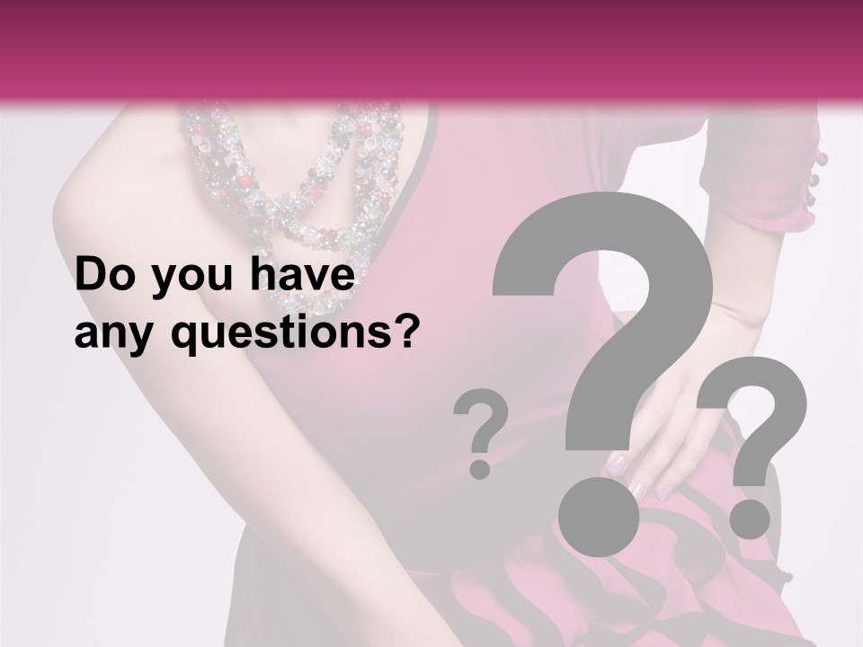 Girl Studio Pose PowerPoint Template