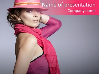 Person Female Bright PowerPoint Template