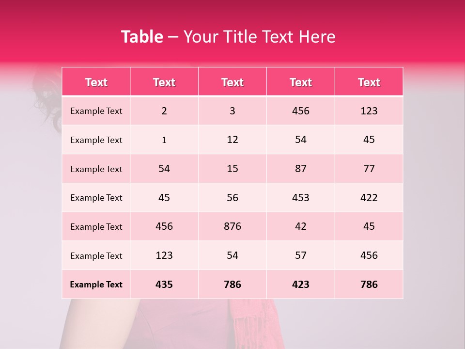 Person Female Bright PowerPoint Template