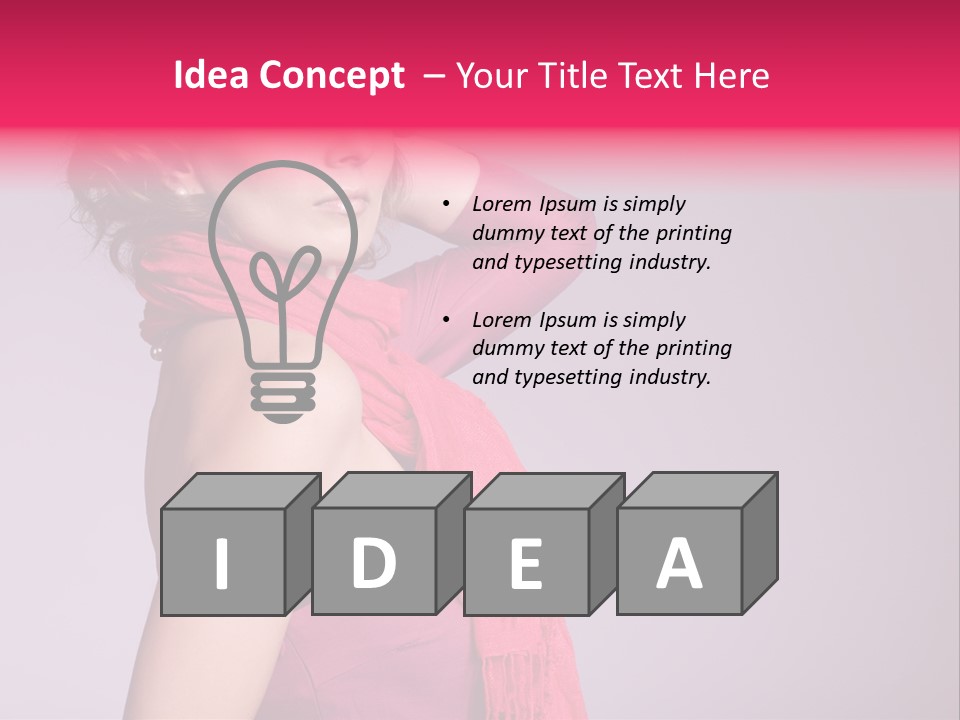 Person Female Bright PowerPoint Template