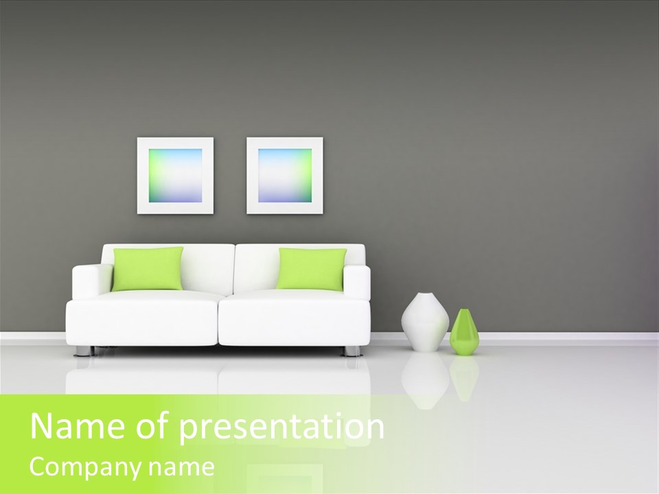 Grey Scene Apartment PowerPoint Template