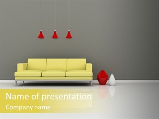 Wall Sofa PowerPoint Template