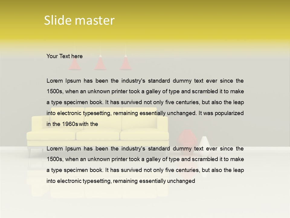 Wall Sofa PowerPoint Template