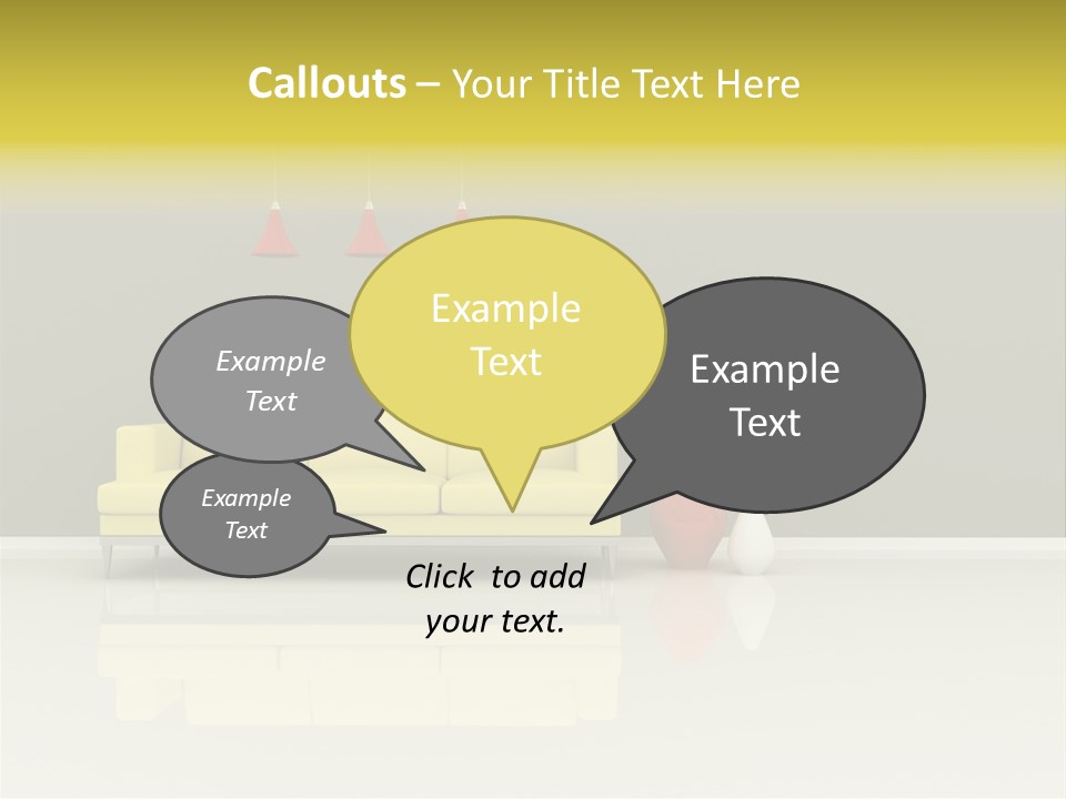 Wall Sofa PowerPoint Template