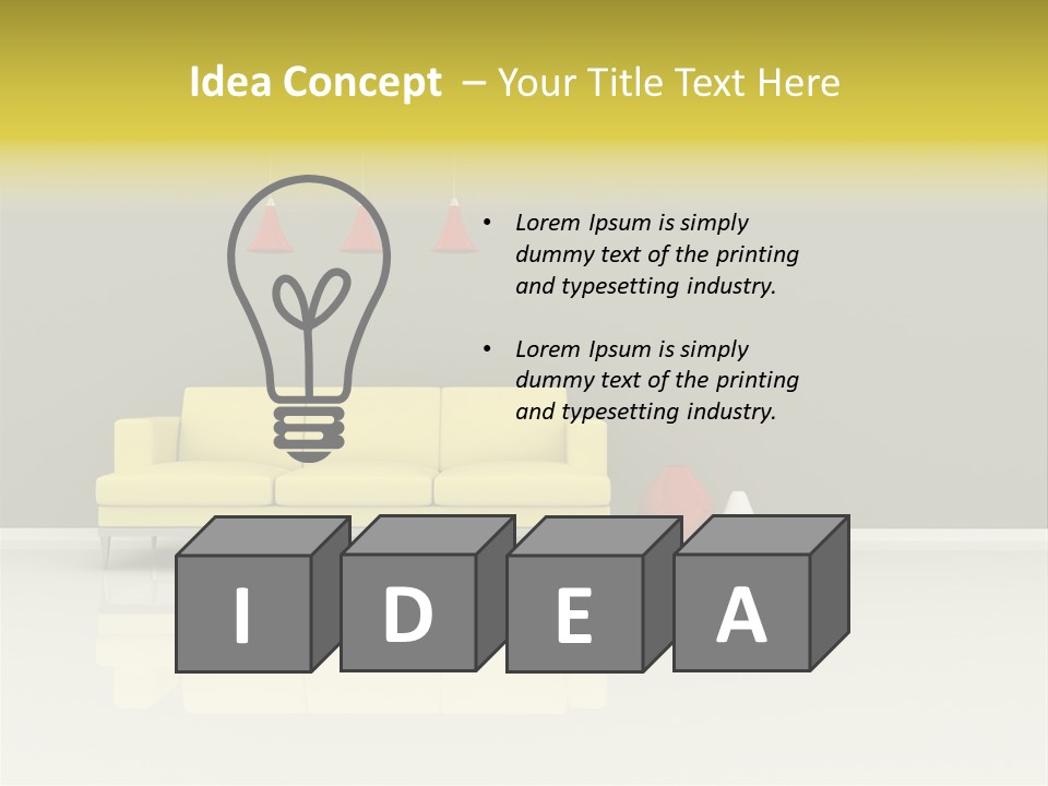 Wall Sofa PowerPoint Template