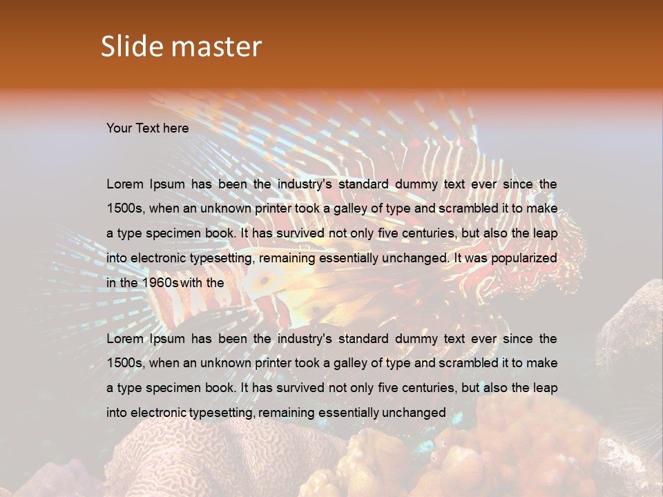 Red Lion Fish PowerPoint Template