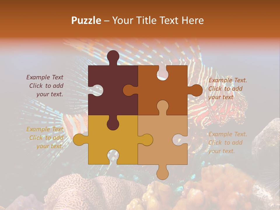 Red Lion Fish PowerPoint Template