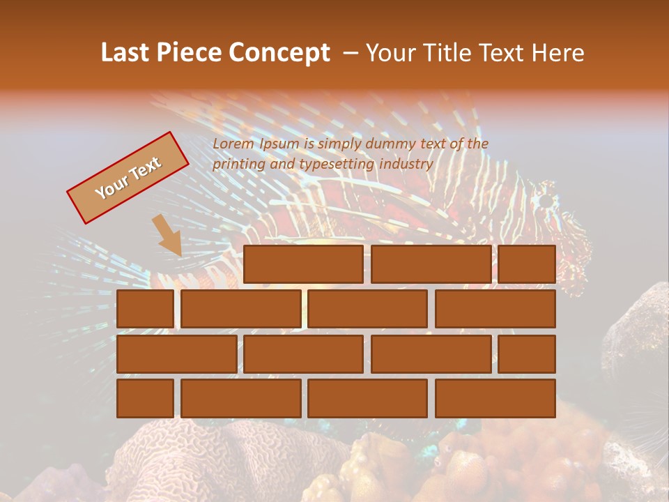 Red Lion Fish PowerPoint Template