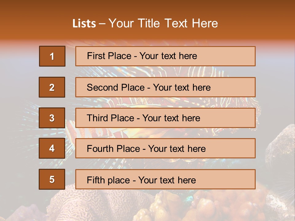 Red Lion Fish PowerPoint Template