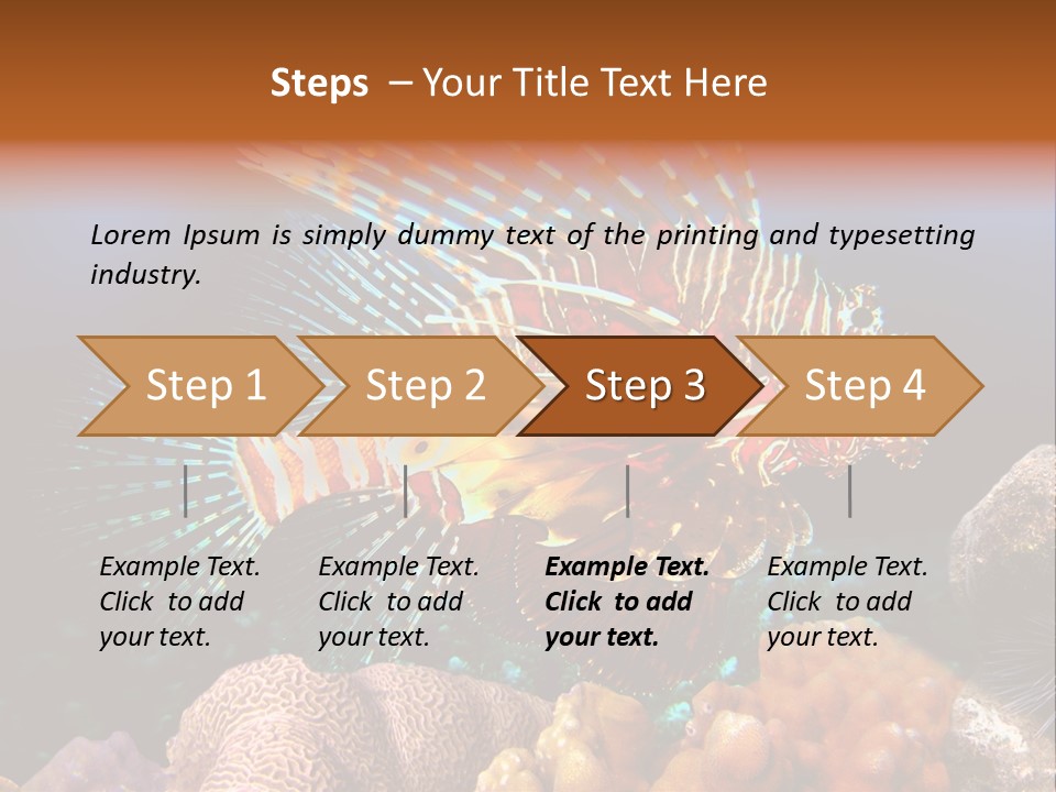 Red Lion Fish PowerPoint Template