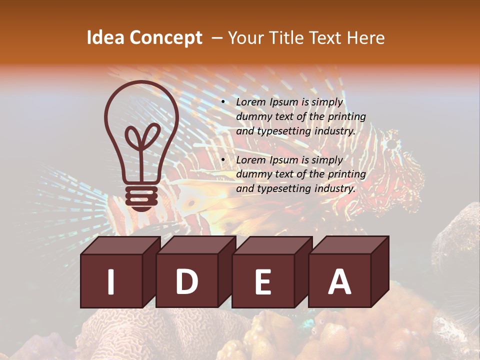 Red Lion Fish PowerPoint Template