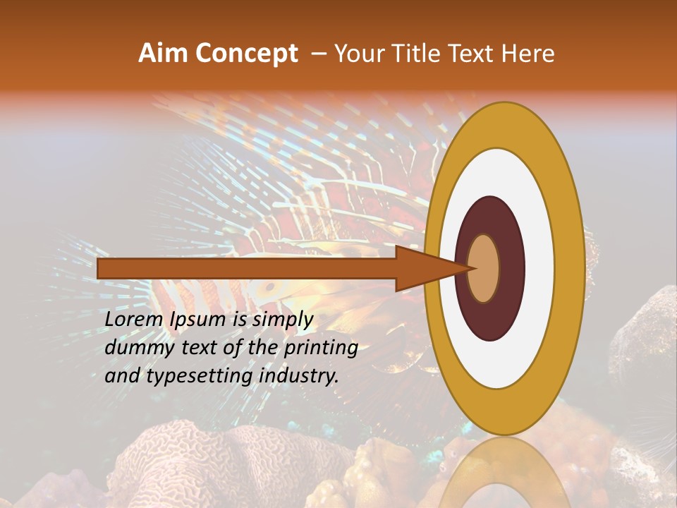 Red Lion Fish PowerPoint Template