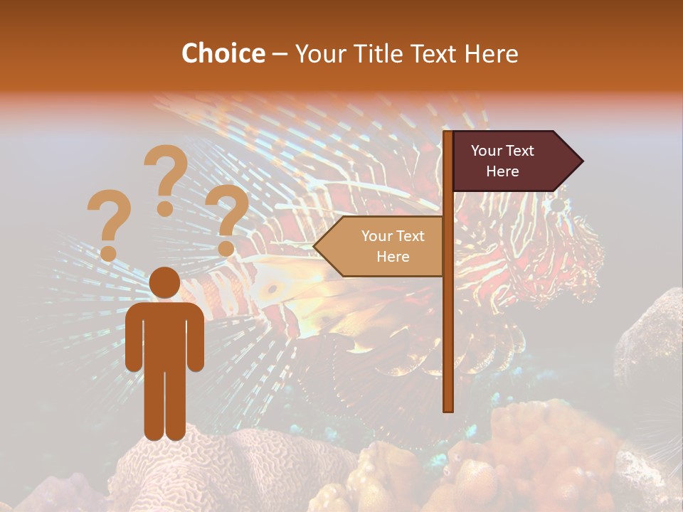 Red Lion Fish PowerPoint Template