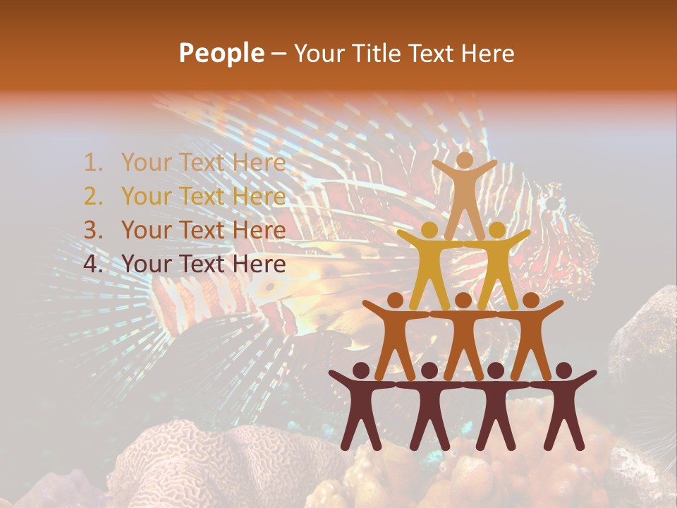 Red Lion Fish PowerPoint Template