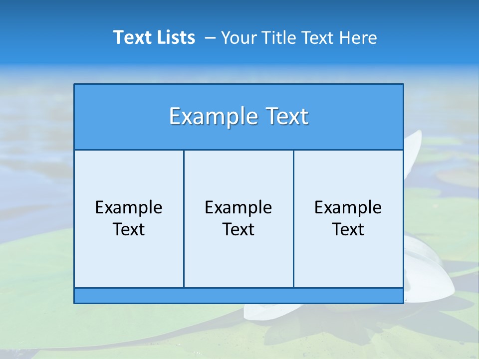 Water Lily PowerPoint Template