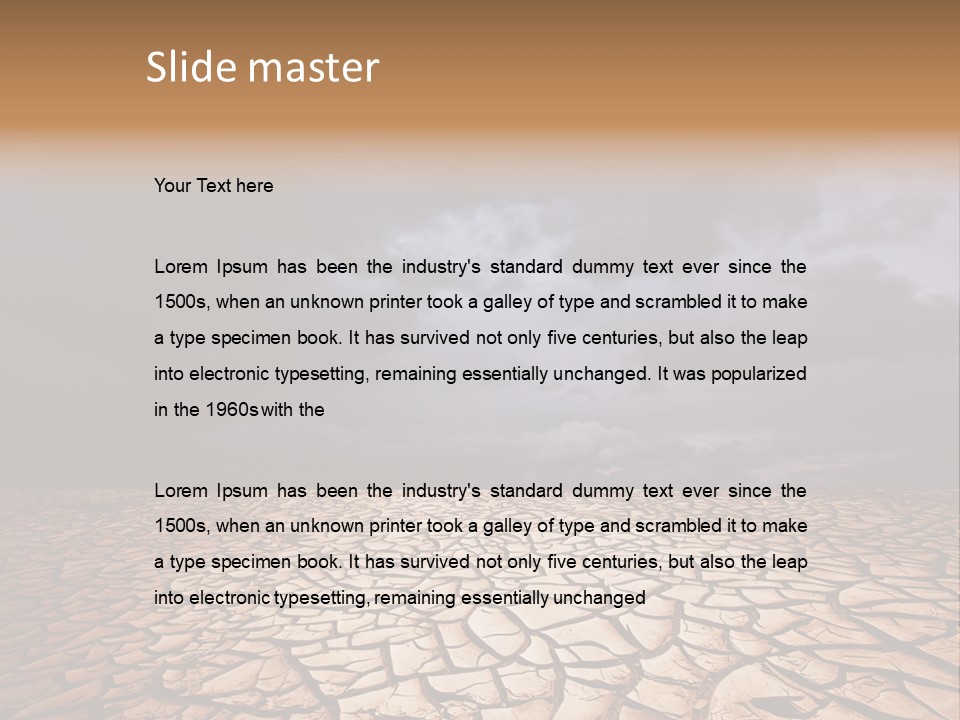 Ground Nature Drought PowerPoint Template