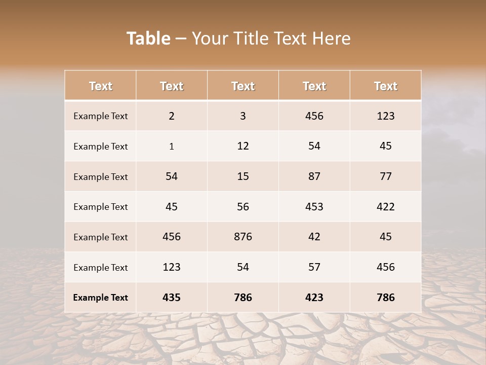 Ground Nature Drought PowerPoint Template