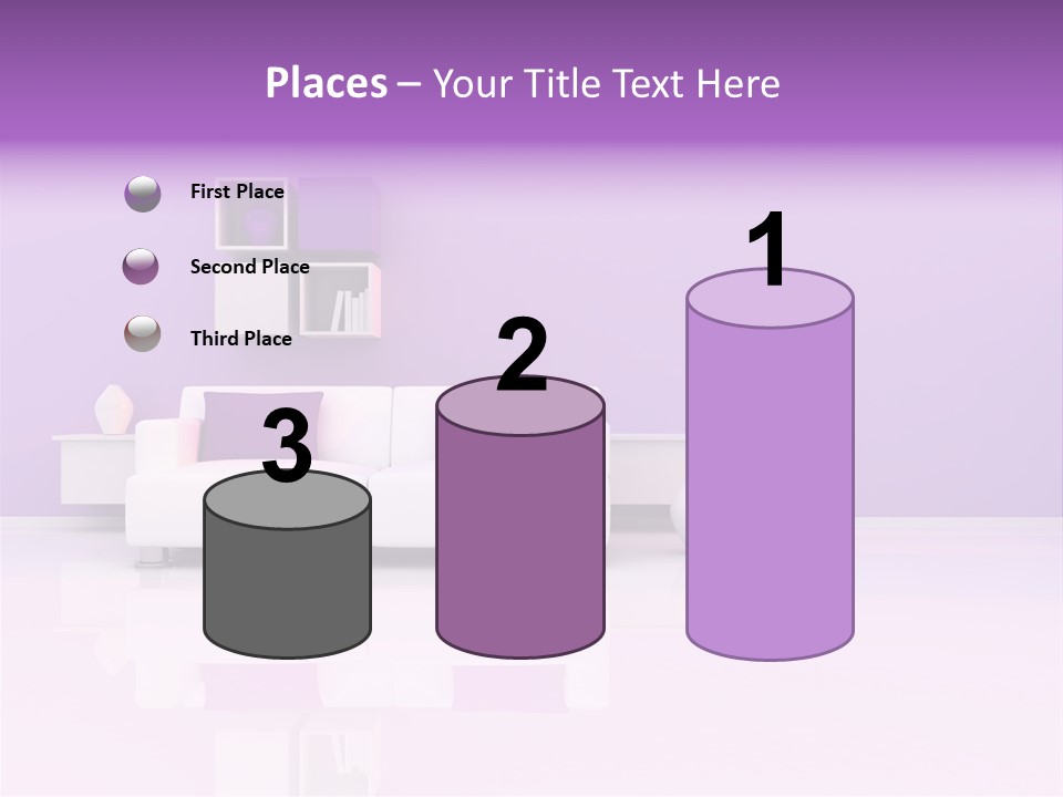 Purple And White Interior PowerPoint Template