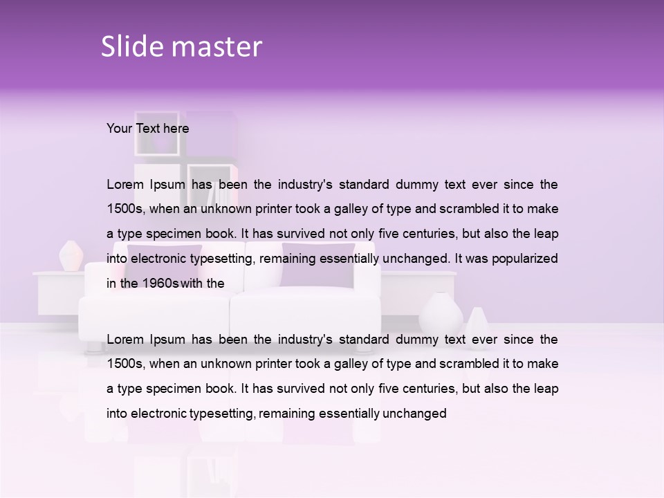 Purple And White Interior PowerPoint Template