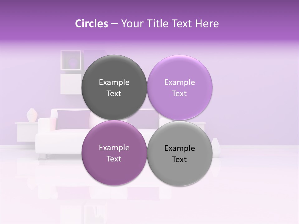 Purple And White Interior PowerPoint Template