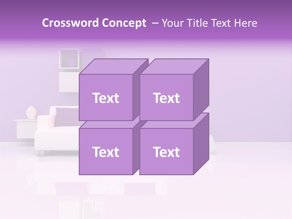 Purple And White Interior PowerPoint Template