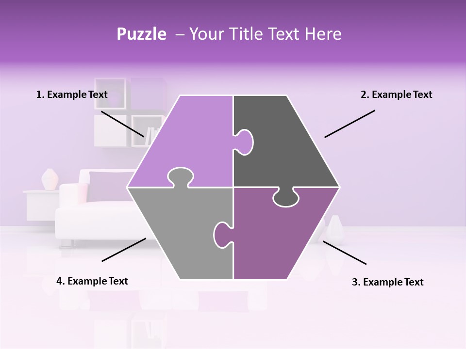 Purple And White Interior PowerPoint Template