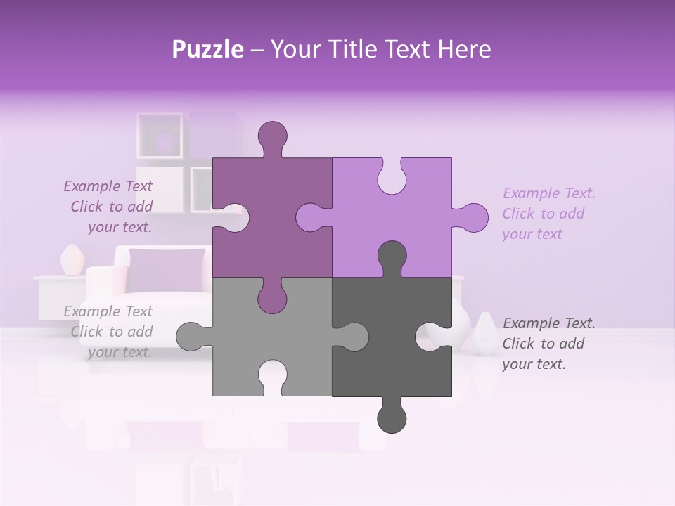 Purple And White Interior PowerPoint Template