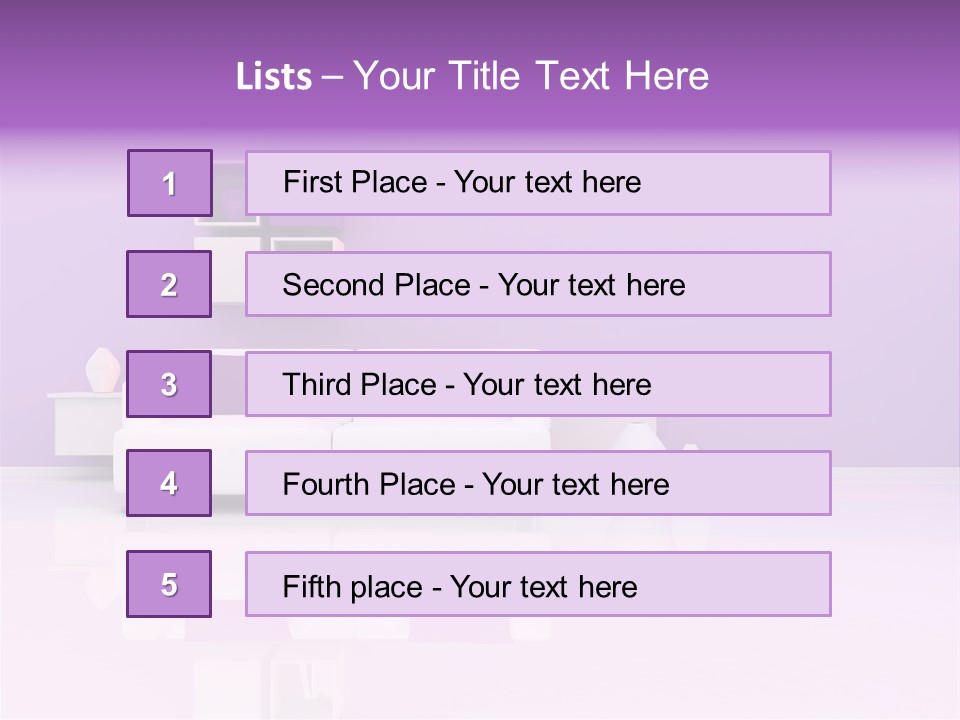 Purple And White Interior PowerPoint Template