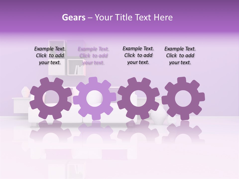 Purple And White Interior PowerPoint Template