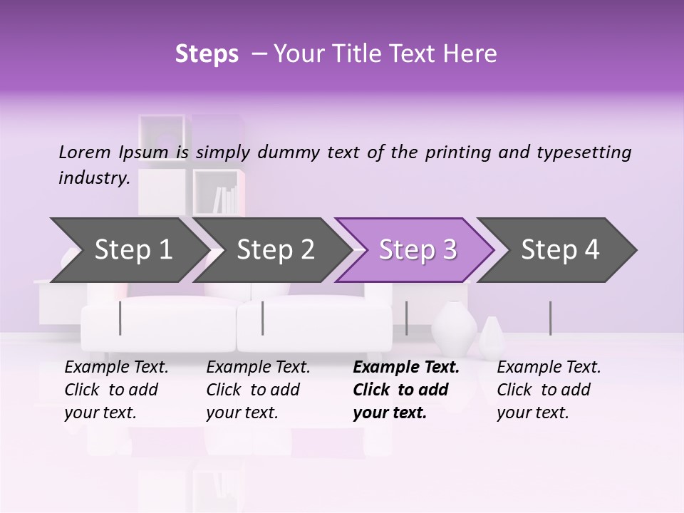 Purple And White Interior PowerPoint Template