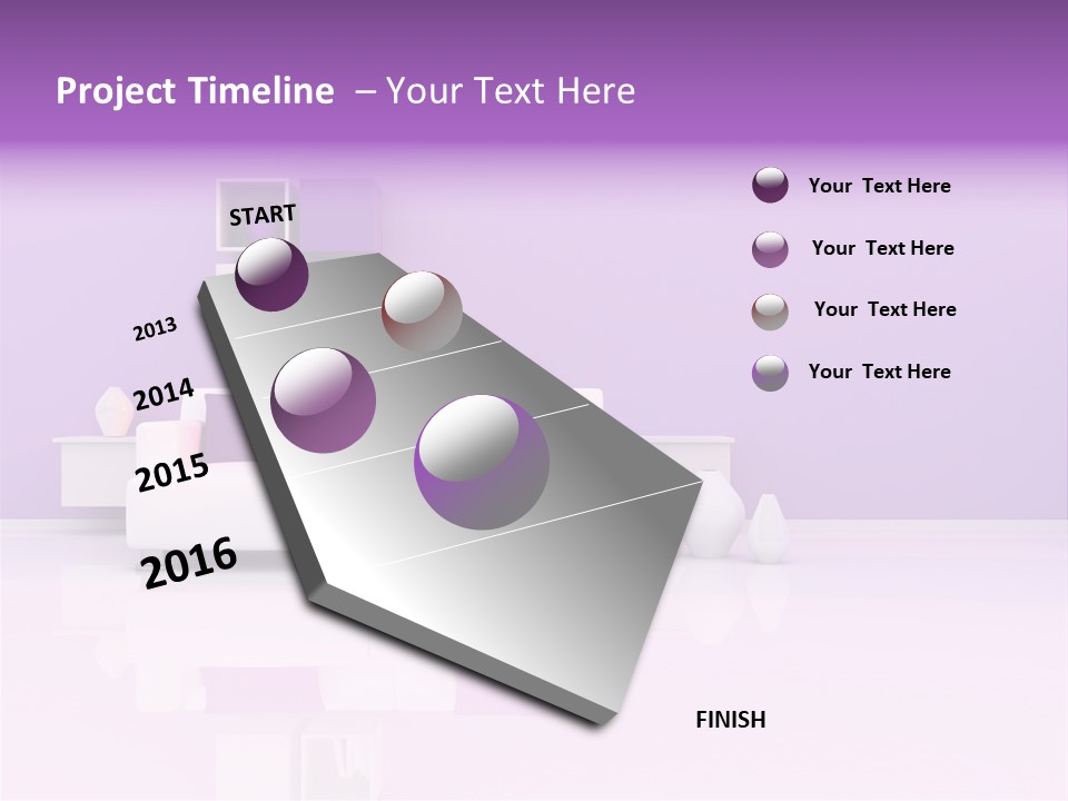 Purple And White Interior PowerPoint Template