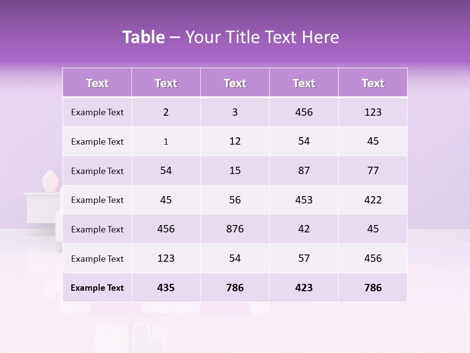 Purple And White Interior PowerPoint Template