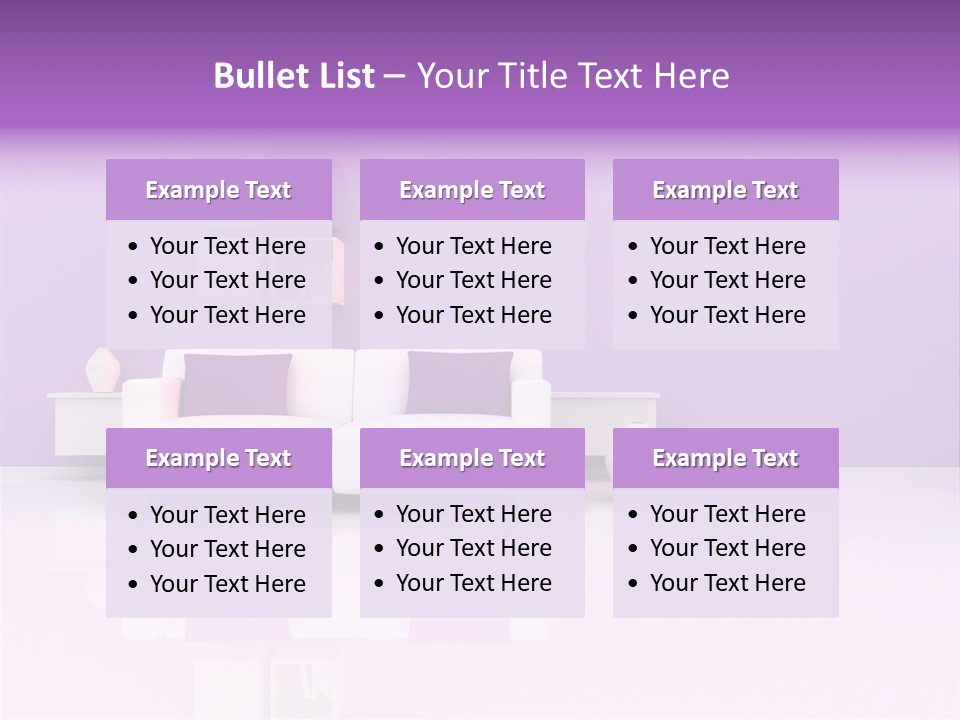 Purple And White Interior PowerPoint Template