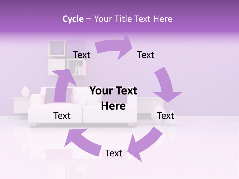 Purple And White Interior PowerPoint Template