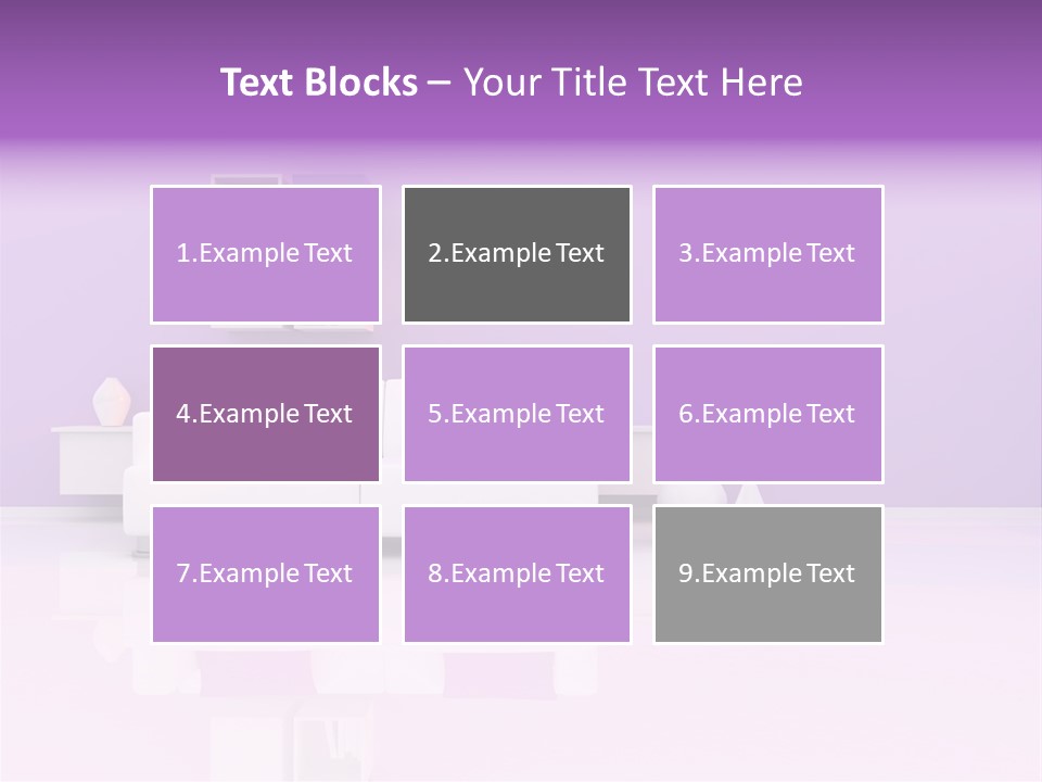Purple And White Interior PowerPoint Template