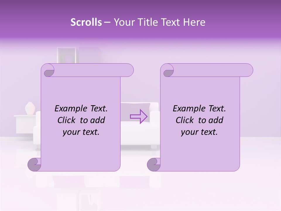 Purple And White Interior PowerPoint Template