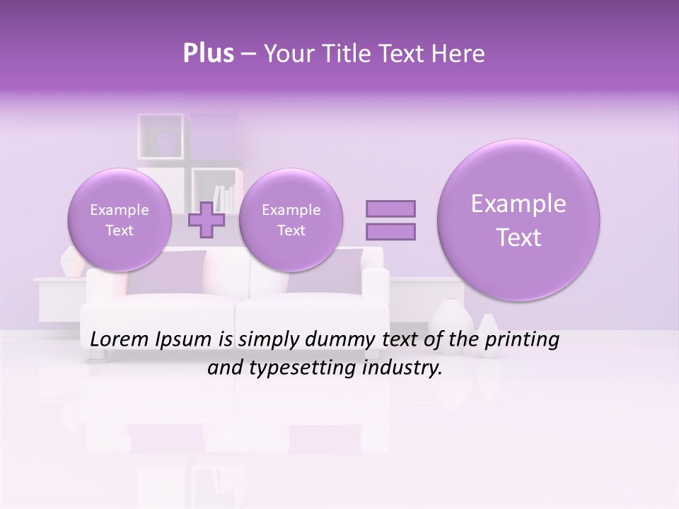 Purple And White Interior PowerPoint Template