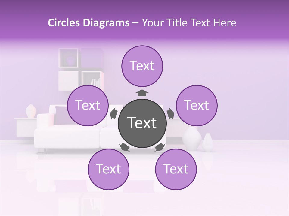 Purple And White Interior PowerPoint Template