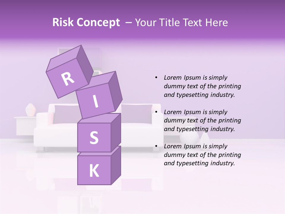 Purple And White Interior PowerPoint Template