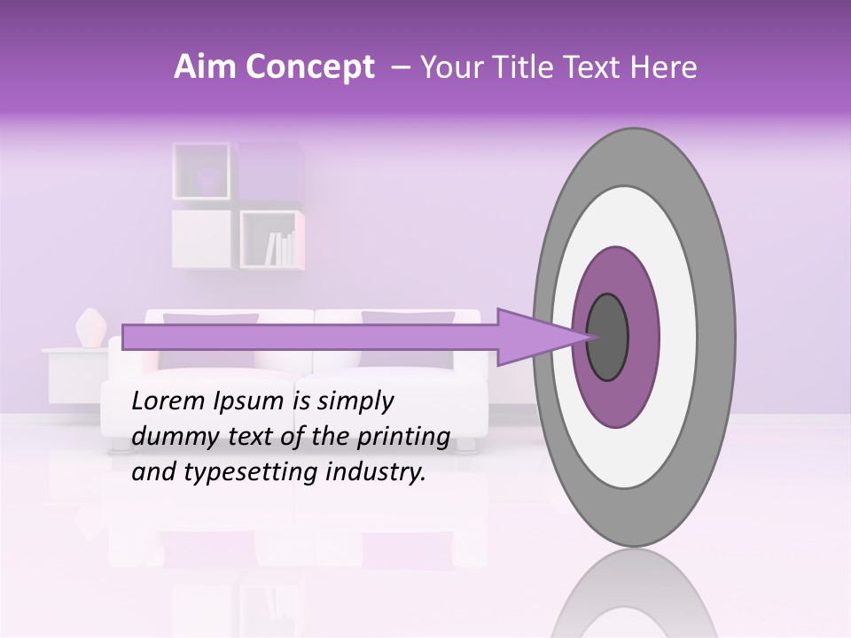 Purple And White Interior PowerPoint Template