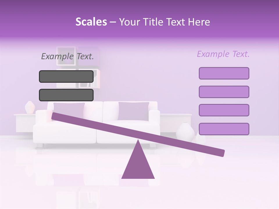 Purple And White Interior PowerPoint Template
