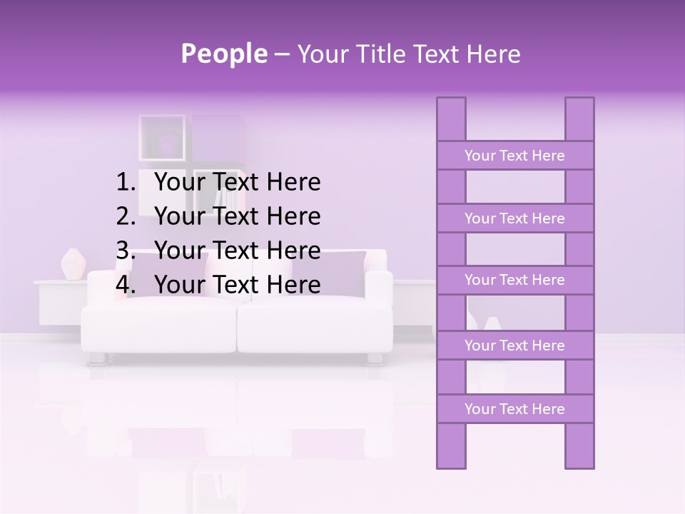Purple And White Interior PowerPoint Template