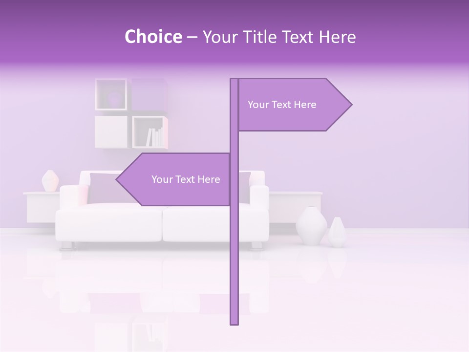 Purple And White Interior PowerPoint Template