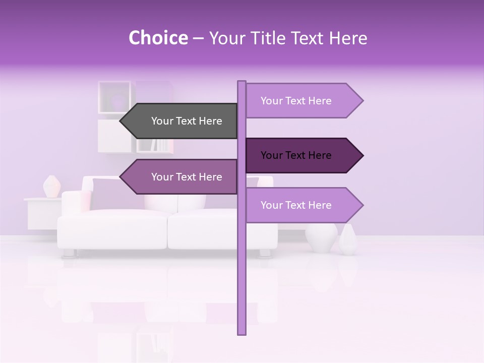 Purple And White Interior PowerPoint Template