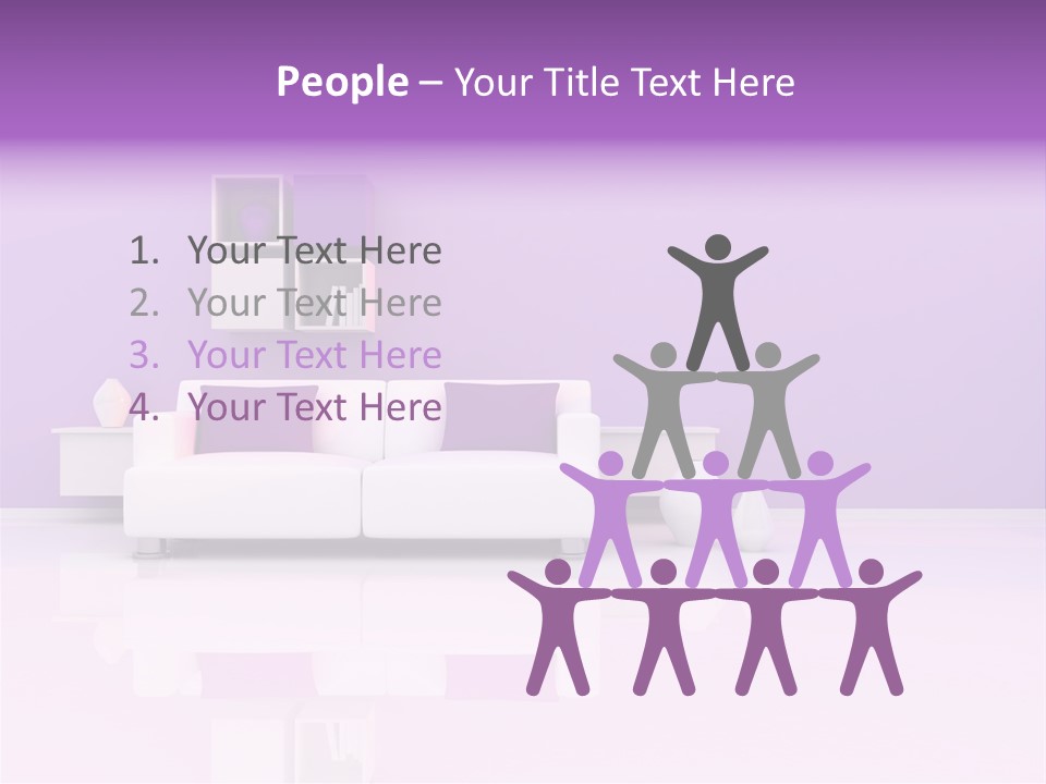 Purple And White Interior PowerPoint Template