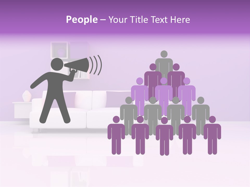 Purple And White Interior PowerPoint Template