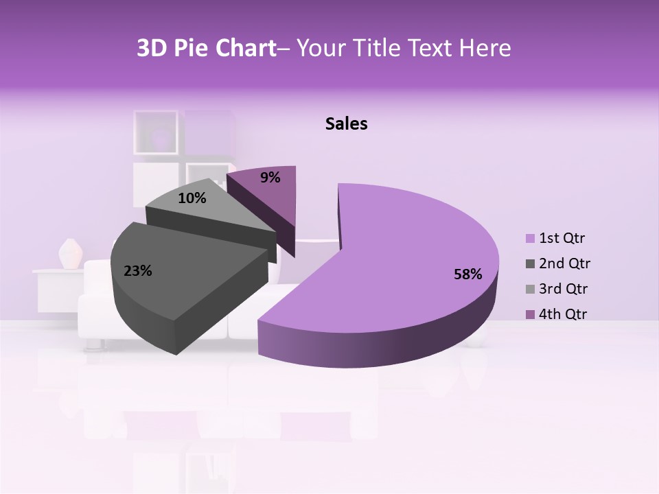Purple And White Interior PowerPoint Template