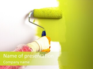 Paint Wall Roller PowerPoint Template