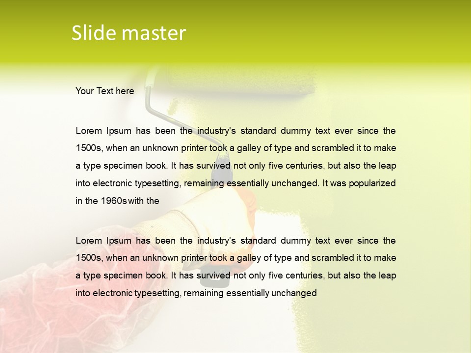 Paint Wall Roller PowerPoint Template